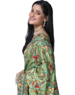 Embroidered Saree with Lace Border - Image 3